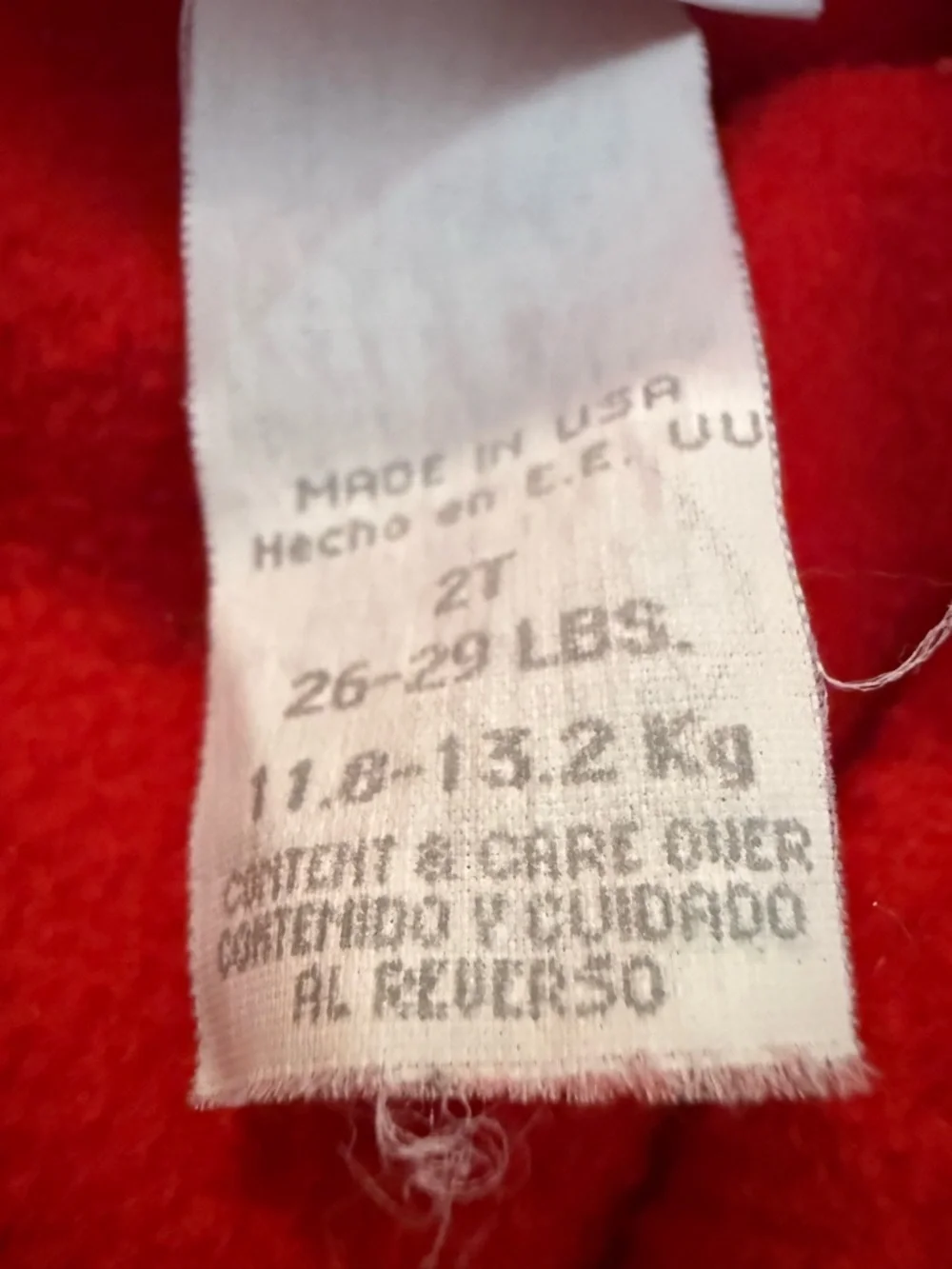 Y2k‎ Carter's Unisex Red Fleece Jogger Pants for Kids Size 2t